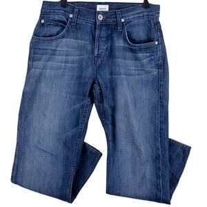 Hudson Wilde Relax Straight Jeans Women’s Size 12 Blue Mid Rise Button Fly